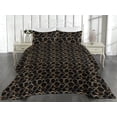 thumbnail image 2 of Ambesonne Abstract Quilted Bedspread Set 3 Pcs, Motifs in Earthy Colors, Queen, Black Umber Taupe, 2 of 4