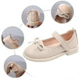 thumbnail image 4 of Linfrsh Toddler Little Girl Dress Shoes Ballet Flats Shoes Bowknot Princess Shoes(Beige,7 Toddler), 4 of 5