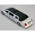 thumbnail image 6 of Kinsmart 1999 Lincoln Town Car Stretch Limousine Limo 1:38 Diecast Model White, 6 of 6