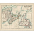 thumbnail image 2 of Johnston  24x20 White Modern Wood Framed Museum Art Print Titled - Johnstons Map of Canada, 2 of 4
