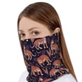 thumbnail image 4 of Pofeuu Leopard Print Print Multifunction Beanie Hat for Men Women Fashion Scarf Soft Stretch Skull Cap, 4 of 8