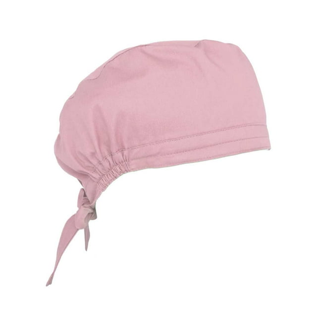 Scrub Cap with Sweatband Adjustable Tie Back Scrub Hat
