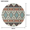 thumbnail image 6 of Round Waterproof Tablecloth 60×60 Inch, Boho Style Reusable Indoor/Outdoor Durable Table Cover for Party Kitchen Dinner Room Decor, 6 of 6