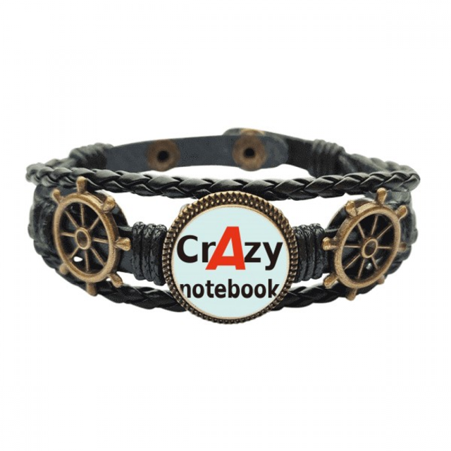 El cuaderno de notas más genial y loco. Pulsera marina tejida en cuero