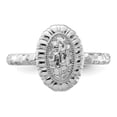 thumbnail image 4 of Sterling Silver Rhodium-Plated Oval Ring, 4 of 6