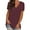 #1 Wine Red, variant on Women Tops Casual Summer T-Shirts V Neck Short Sleeve Tunic Tops Casual Loose Shirts for Women