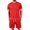 Red&1080, variant on CONFREE Mens 2 Peice Shorts Sets Casual Men's Jogging Tracksuit Set Solid Waffle Tops Shorts Athletic Sweat Suit for Men