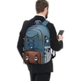 thumbnail image 5 of Spacious Lightweight Outdoor Travel Backpack with Shoe Compartment for Hiking Camping(Blue-1,52x16x34cm), 5 of 5