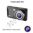 thumbnail image 4 of 4" Touch Screen Dual Dash Cam 1080P Car DVR Recorder Front Rear Camera G-Sensor, 4 of 9