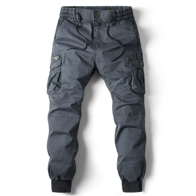 Pantalones largos de moda para hombre, casuales, de color puro, para exteriores, con bolsillos, pantalones deportivos para hombre