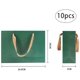 thumbnail image 3 of Bolsas de papel para compras de 10,5 x 7,8 x 3 pulgadas, bolsas de regalo medianas, bolsas con asa para venta minorista, bolsas de mercancía, bolsas kraft verdes, 3 of 9
