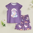 thumbnail image 2 of UAYOTSE 1T 2T 3T 4T 5T 6T Toddler Baby Girl Summer Clothes Set Short Sleeve T-shirt Tops Floral Bottom Pants Little Kids Outfits 2Pcs,Sizes 5-6 Years, 2 of 5
