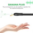 thumbnail image 2 of 10-Pair 2mm Banana Plug Pin Screw Type, Audio Speaker Cable Connector Copper Gold Plated, 2 of 5