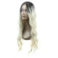 thumbnail image 2 of Unique Bargains Human Hair Wigs for Lady 28" Curly Wig with Wig Cap Light Gold Tone, 2 of 7