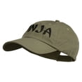thumbnail image 2 of Halloween Ninja Embroidered Low Profile Washed Cap - Olive OSFM, 2 of 5
