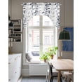 thumbnail image 4 of Dark Blue Grey Botanical Swag Valances for Windows, Small Curtains Drapes, Spring Floral Summer Farmhouse Kitchen Window Curtains Over Sink Window Treatment Valance for Bedroom/Bathroom 56"x36", 4 of 5