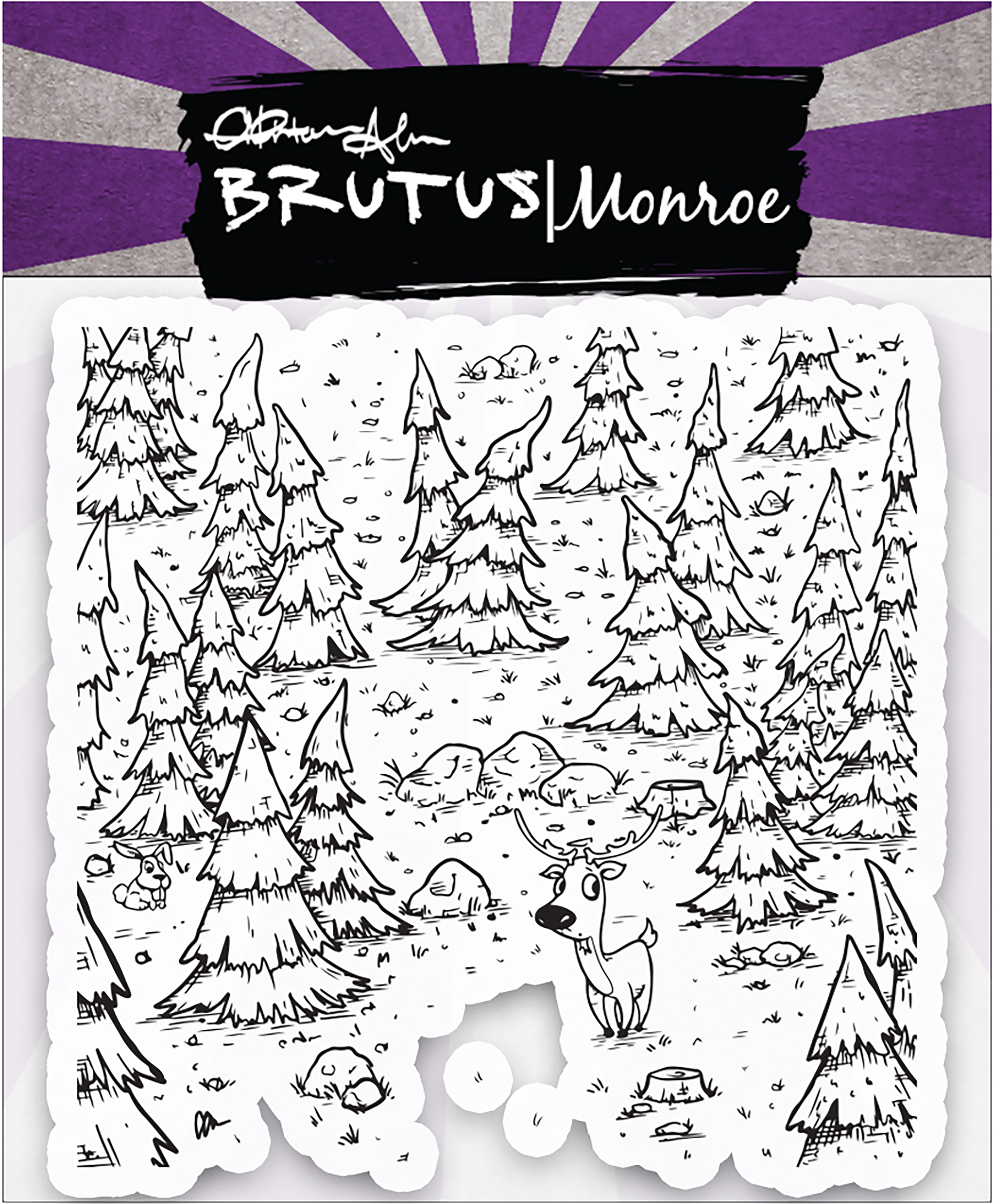Brutus Monroe Clear Stamps 5.75"X5.75"-Forest Background