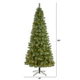 thumbnail image 4 of Nearly Natural 9' Slim Snow Tip Pine Artificial Christmas Tree Prelit with LED Lights, 4 of 8