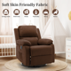 thumbnail image 3 of Korser Sillón Reclinable Giratorio 360°Adultos,Mecedora Pequeña Para Espacios Reducidos,Lino,Marrón, 3 of 6