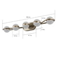 thumbnail image 5 of 35" Modern Minimalist Bathroom Vanity Light, LED 5 Bulb Crystal Sand Acrylic Shades, Wall Mounted Decorative Lighting Fixture, Suitable for Bathroom Vanity Mirror (Champagne Gold), 5 of 5