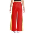 thumbnail image 2 of Miutii Liturgical Dance Praise Pants for Girls Shiny Metallic Patchwork Waist Elastic Toursers for Ceremony Performance Red 8, 2 of 3