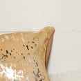 thumbnail image 2 of Torino Cowhide Pillow Chocolate Natural 100% Indian Leather 1-Piece Decor, 2 of 2