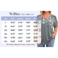 thumbnail image 6 of WellSize Plus Size Women Blouses Casual Button V Neck tunic tops Summer Short Sleeve Shirts, 6 of 7