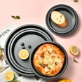thumbnail image 3 of ACDANC Round Nonstick Pizza Pan,Carbon Steel Baking Oven Tray,Microwave Crisper Pan,Cookware Crispy Plate Fry Pan for Cooking Pizza Cake Fish Chicken,Multiple Size Available, 3 of 7