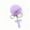 T #t86, variant on Japceit 26 Letter Purple Velvet Ball Pendant, Alphabet Keychain and Backpack Small Pendant, Holiday Gift Accessory for Bag, Keys, and Decorative Charm