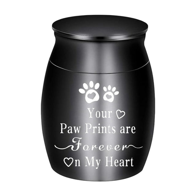 Mom's Best Urna conmemorativa para perros y gatos, para siempre, color negro