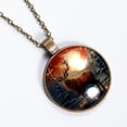 thumbnail image 2 of Christmas Elk Necklace Personalized Custom Photo Round Pendant Adjustable Stainless Steel Necklaces with Gift Box for Men Women Mothers Valentine's Jewelry Gift, 2 of 6