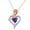 Purple, variant on Christmas Gifts for Women, Rose Flower Necklace Sterling Silver Heart Birthstone Necklaces, Jewelry Gifts for Mother Wife Girlfriend