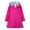 Hot Pink, variant on Girls Fall Dress Girls Hooded Sweatshirt Dress Pure Color Casual School Outfit for Spring Autumn Seasons 18-24 Months White