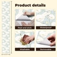 thumbnail image 5 of Peel and Stick Wallpaper Flower Seamless Elegant Gold Spring Decor Soft Blue Wall Mural 17.7in x 9.8ft Self Adhesive Removable Wall Paper Renter Friendly Wallpaper for Nursery Bedroom Cabinets, 5 of 8