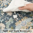 thumbnail image 3 of Washable 3x5 Entryway Area Rugs: Ultra Soft Low Pile Carpet For Kitchen Indoor Light-weight Doormat Anti-slip Thin Entry Rug Living Room Bedroom Small Vintage Floor Mat(3x5 Floral/blue), 3 of 7