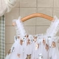 thumbnail image 5 of Staki Butterfly Dress Girls Dress Spaghetti Strap/Strapless Sleeveless Dresses Mini Teen Casual Dress(White,3-4 Years), 5 of 6