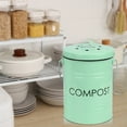 thumbnail image 3 of Vipush Compost Bin Kitchen Counter, Durmmur 1.0 Gallon Indoor Kitchen Compost Bin, Energetic Green Countertop Compost Bin with Lid Sealed for Waste Food Compost Bucket, 3 of 8