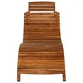 thumbnail image 5 of Veryke 2 Pcs Patio Folding Solid Wood Curved Chaise Lounge Chair with Side Table, 5 of 10
