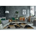thumbnail image 3 of Beautiful Super Soft Modern Indoor Vincenza Collection Area Rug Carpet for Bedroom Living Room Dining Room in Cream Gold, 3 of 4