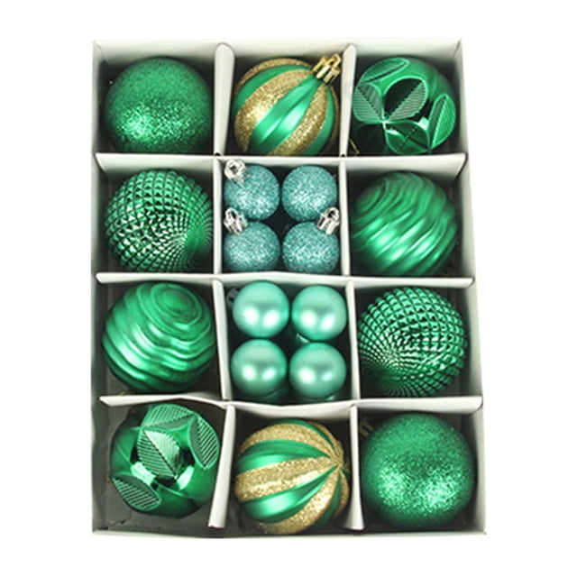 Teissuly 26Pcs Christmas Ball Gift Box Set, Christmas Tree Pendant 3cm/6cm Teissuly WER202310163486