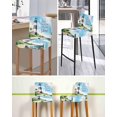thumbnail image 5 of Lighthouse Bar Stool Covers Set of 6, Blue Coastal Nautical Ocean Beach Palm Tree Stretch Washable Bar Chair Covers with Backs, Removable Pub Counter Height Chair Cover for Kitchen Dining Room Cafe, 5 of 7