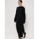 thumbnail image 4 of Suéteres de Gran Tamaño para Mujer, Conjuntos de Otoño 2025, Cuello Redondo, Mangas Largas, Jerseys de Punto A . Negro M, 4 of 10