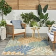 thumbnail image 4 of Nourison Aloha Indoor Outdoor Blue Green 5'3" x 7'5" Area Rug, Easy Cleaning, Non Shedding, Bed Room, Living Room, Dining Room, Kitchen (5x7), 4 of 9