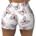 thumbnail image 2 of Lsque Butterflies (2) Pattern High Waisted Biker Shorts for Women-Tummy Control Fitness Athletic Workout Running Yoga Gym Shorts,Moisture-Wicking-XX-Large, 2 of 9