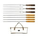 thumbnail image 5 of Brochetas Kabob, palitos para asar, brochetas portátiles para parrilla, brochetas de Metal para barbacoa, para verduras, Buffet, carne, Picnic, , Alfileres y tenedores bl Pin blanco y tenedores shamjiam Brochetas para asar, 5 of 8