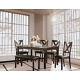 thumbnail image 4 of K-Living Scilla 6-Piece Solid Wood Dining Set ( 1 TABLE WITH 4 CHAIRS & 1 BENCH), 4 of 6