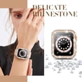 thumbnail image 6 of CIRUTVAL Tempered Glass Bling Cover Compatible with Apple Watch Case 41mm 40mm 38mm 45mm 44mm 42mm Diamond Screen Protector Protective Cover Bumper for iWatch Series 9 8 7 SE 6 5 4 3 2 1, 6 of 9