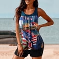 thumbnail image 6 of Summer Savings Clearance! Enjoytime 4Th Of July Women's Tummy Control Swimsuit Two Piece Bathing Suit Tankini Tank Top with Boyshorts Festival Clothing Gift for Women, 6 of 6