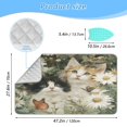 thumbnail image 2 of Ironing Mat Portable Ironing Blanket for Table Top Travel Ironing Pad for Washer Dryer 27.6" x 47.2" Adorable Cats and Daisies, 2 of 6