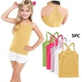thumbnail image 2 of FamilyThread 5 Pack Girls Tank Tops Solid Sleeveless Undershirts Scoop Neck Undershirts Soft Tops For 1-13Y, 2 of 9